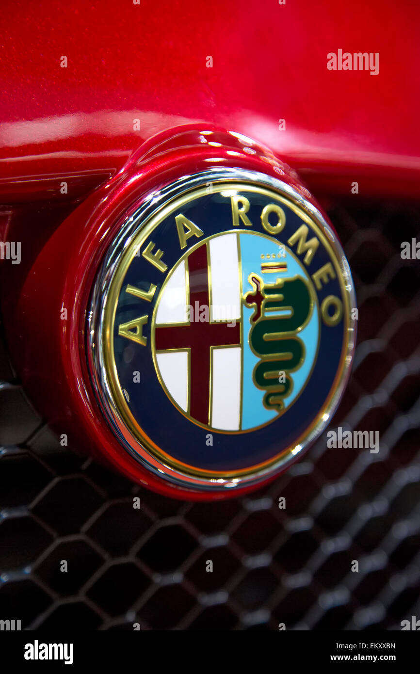 Detail of the alfa Romeo car Stock Photo