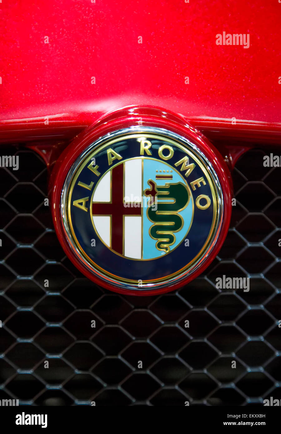 Detail of the alfa Romeo car Stock Photo