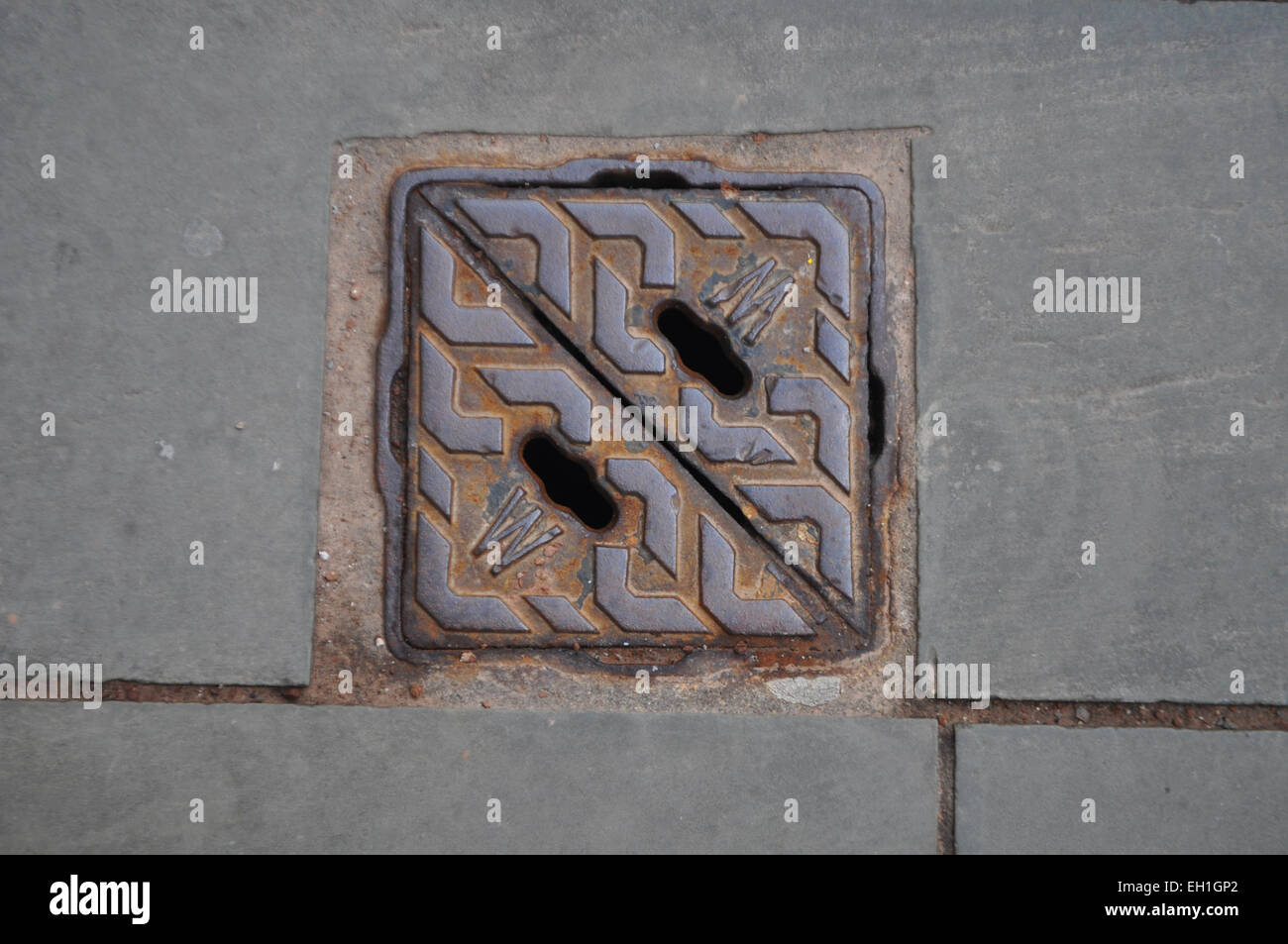 grid in the street Stock Photo