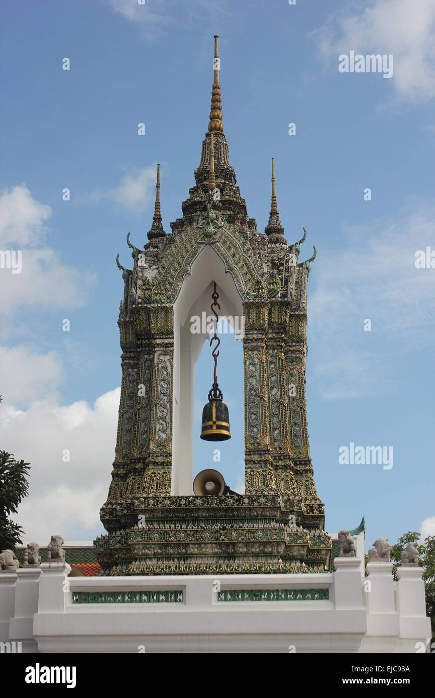 Ancient bell in temple Stock Photo