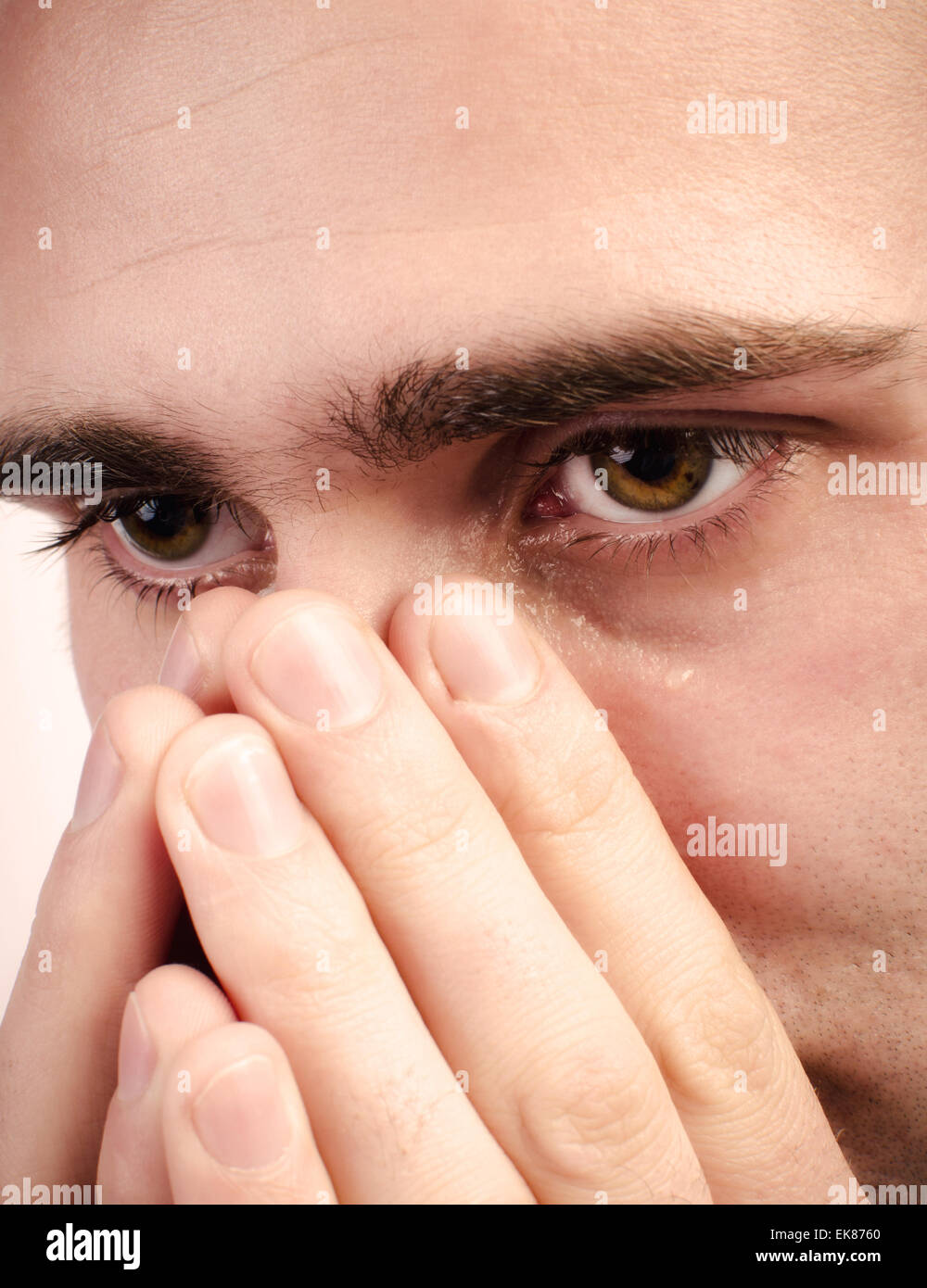 Man crying Stock Photo