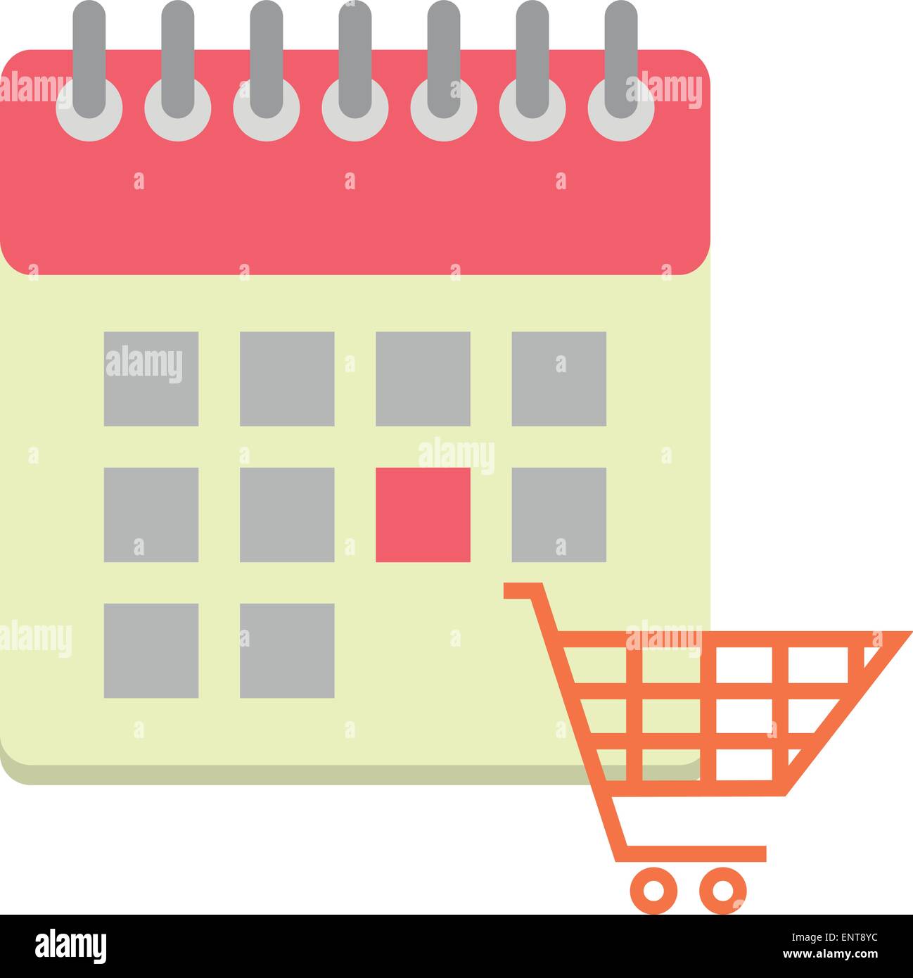 Flat style calendar icon Stock Vector