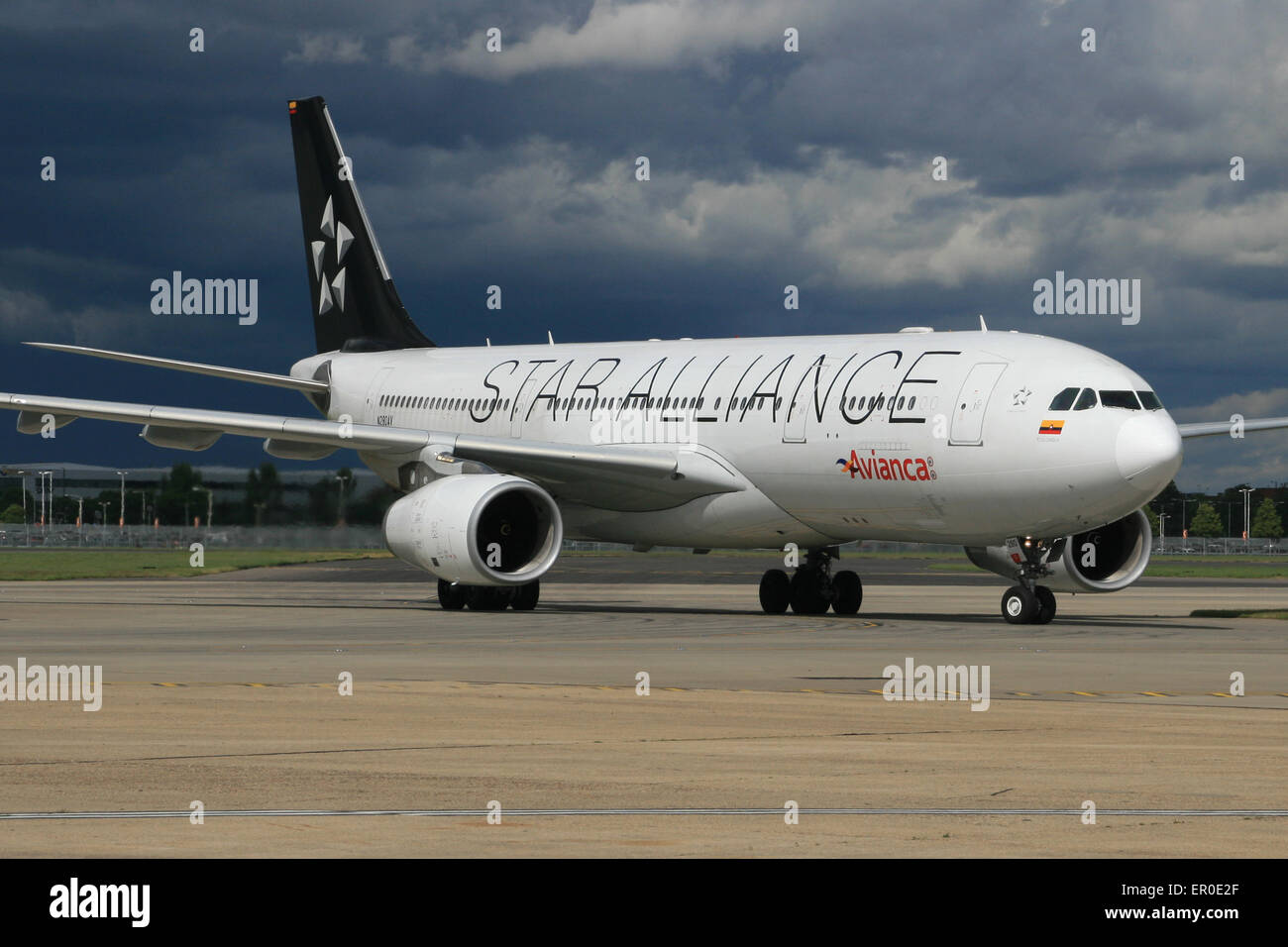 STAR ALLIANCE AVIANCA A330 Stock Photo