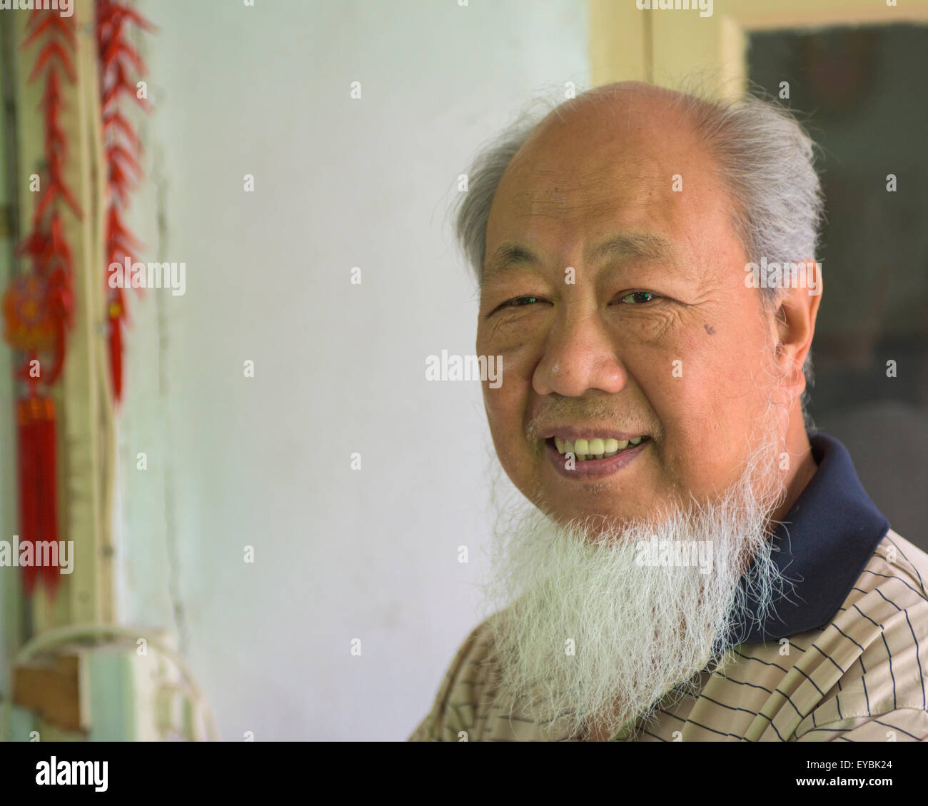 Old Chinese man Stock Photo