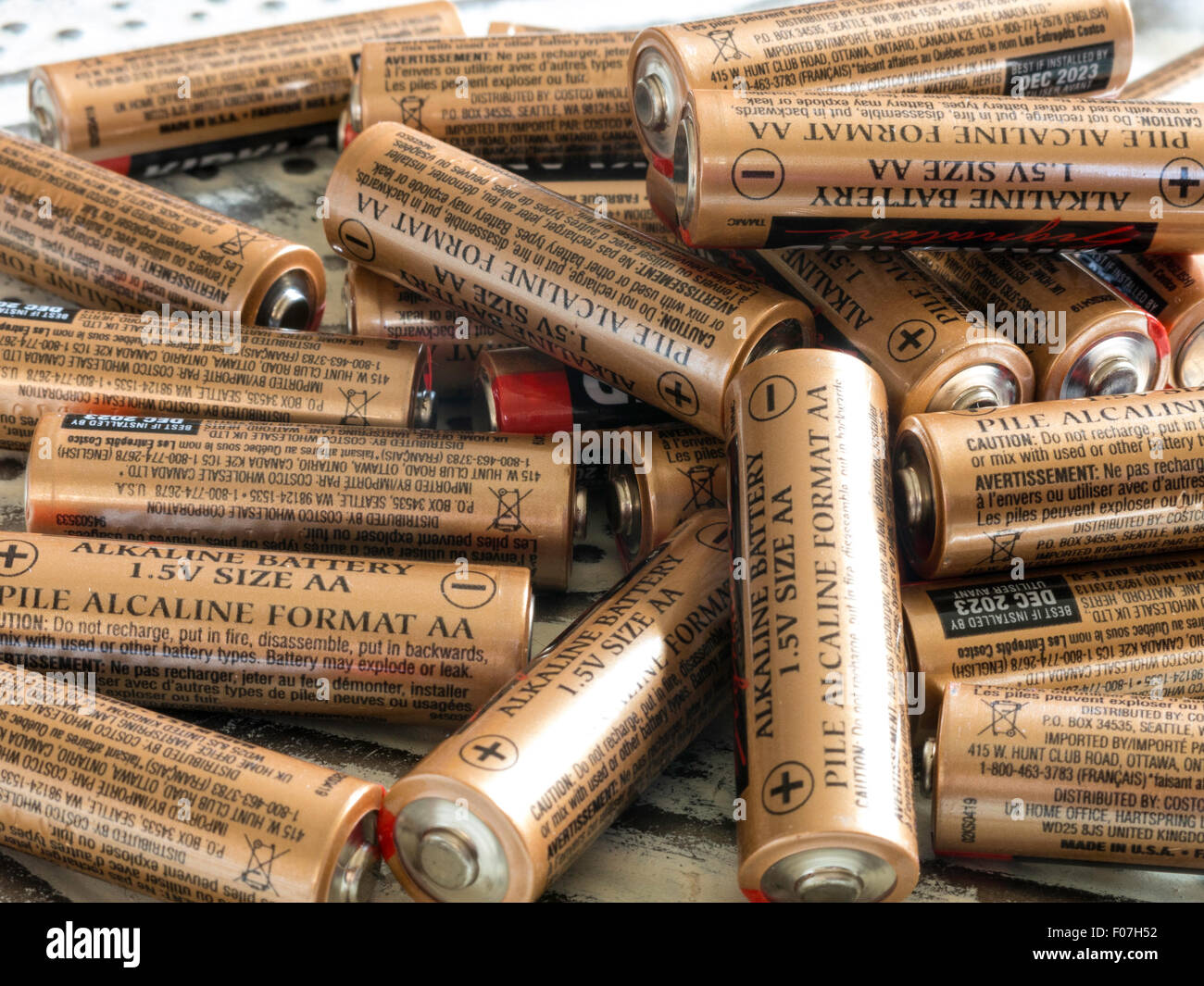 Alkaline Batteries Stock Photo