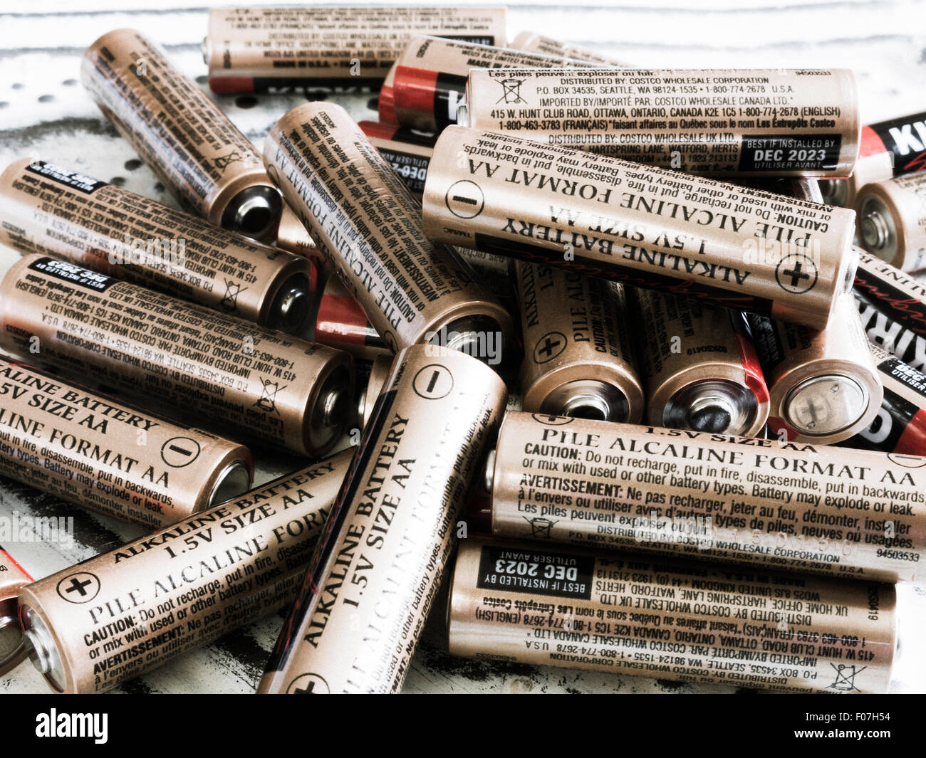 Alkaline Batteries Stock Photo