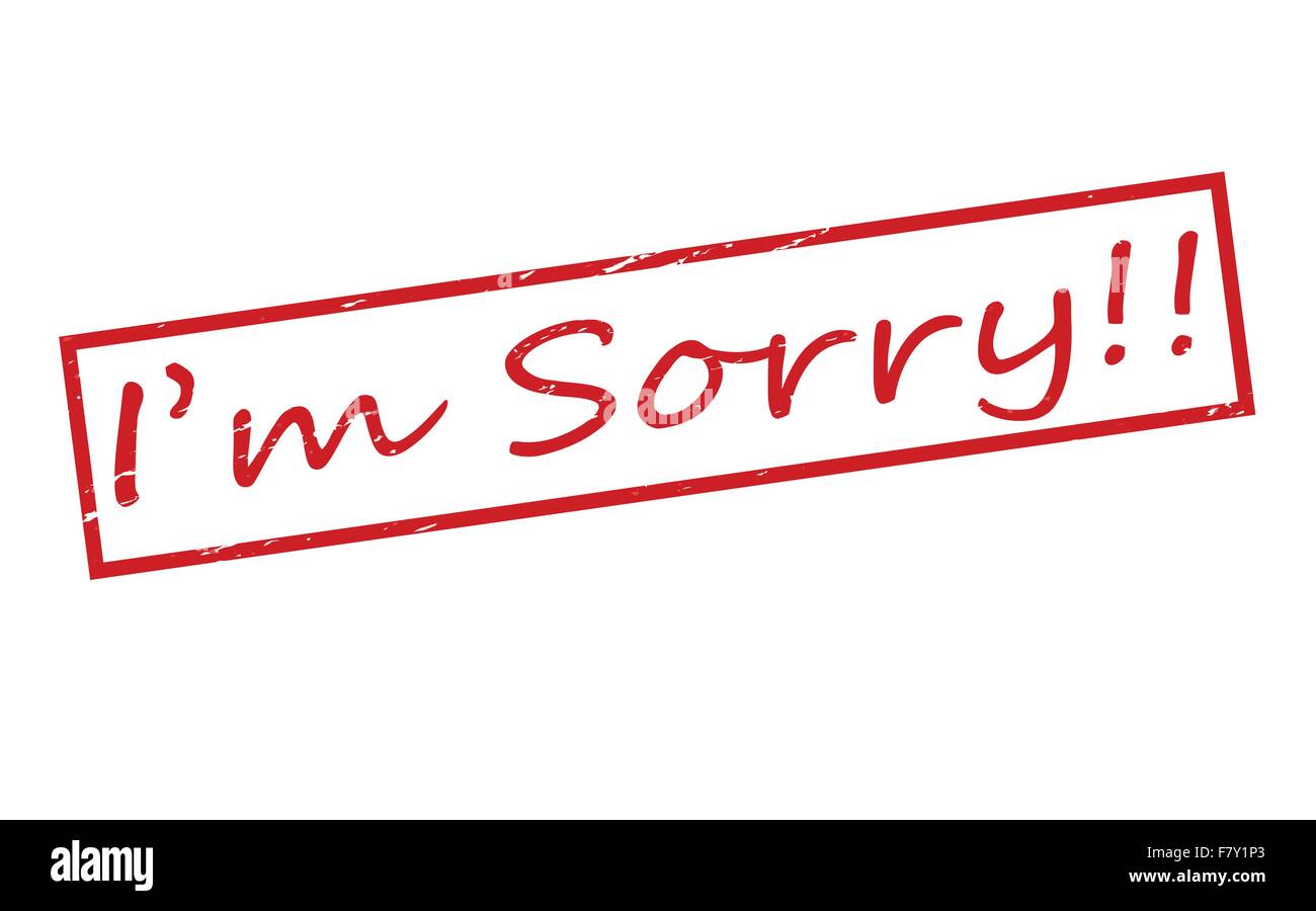 I am sorry Stock Vector