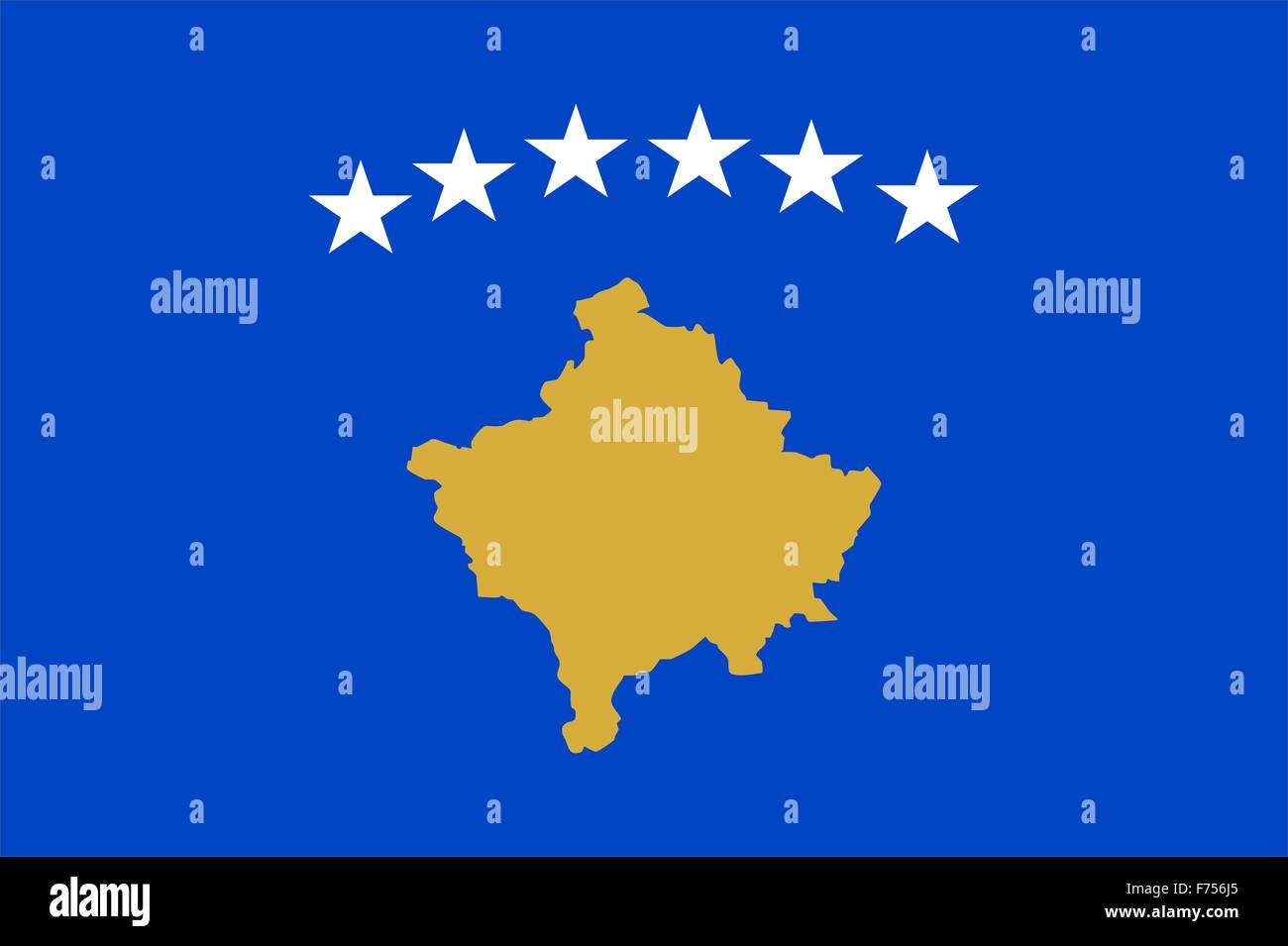 Flag Of Kosovo Stock Photo