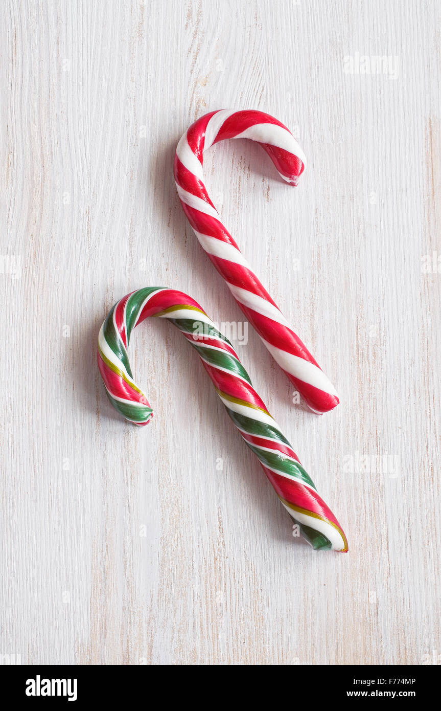 Christmas striped candy Stock Photo