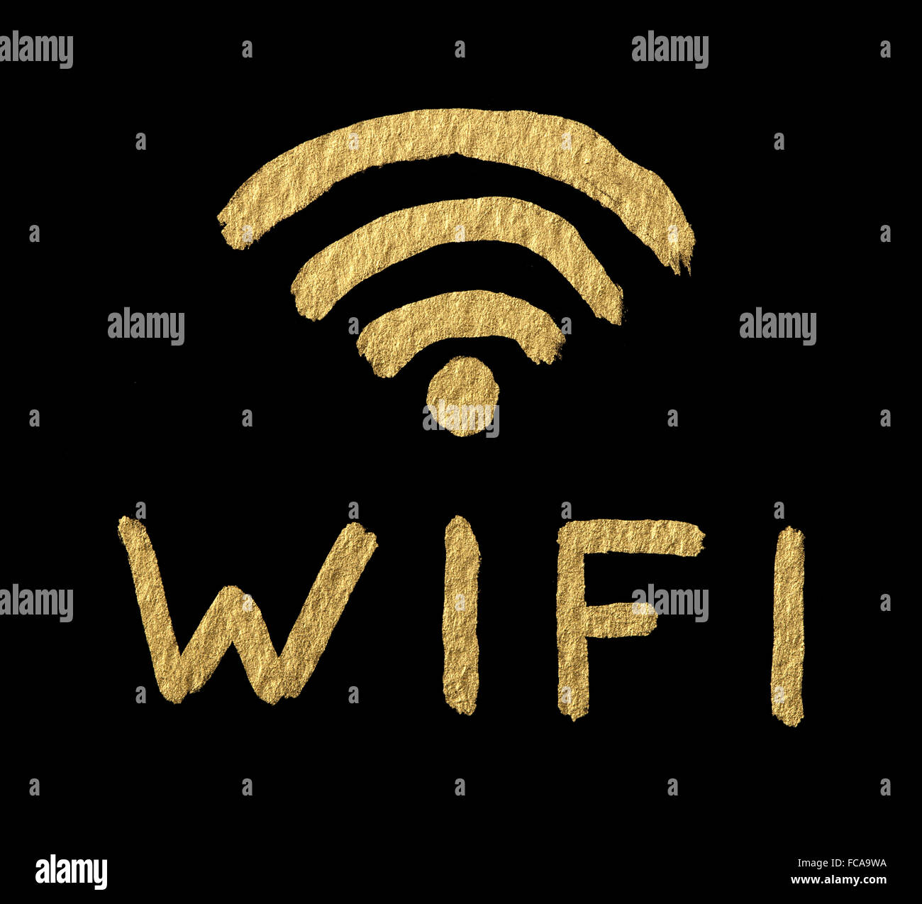 Word WIFI and symbol Stock Photo