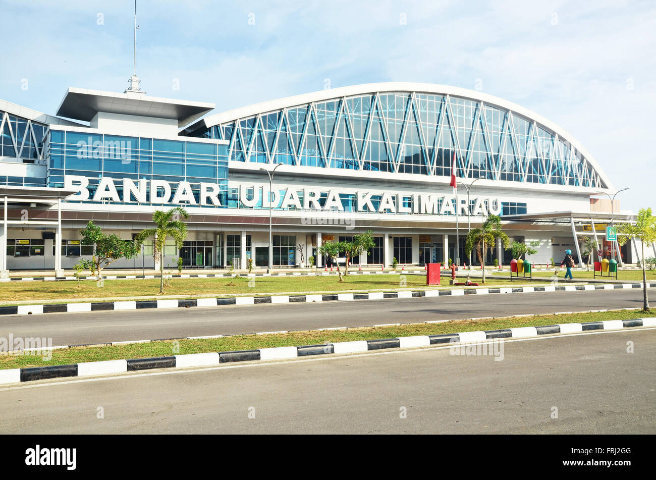 Kalimarau airport in Berau Stock Photo