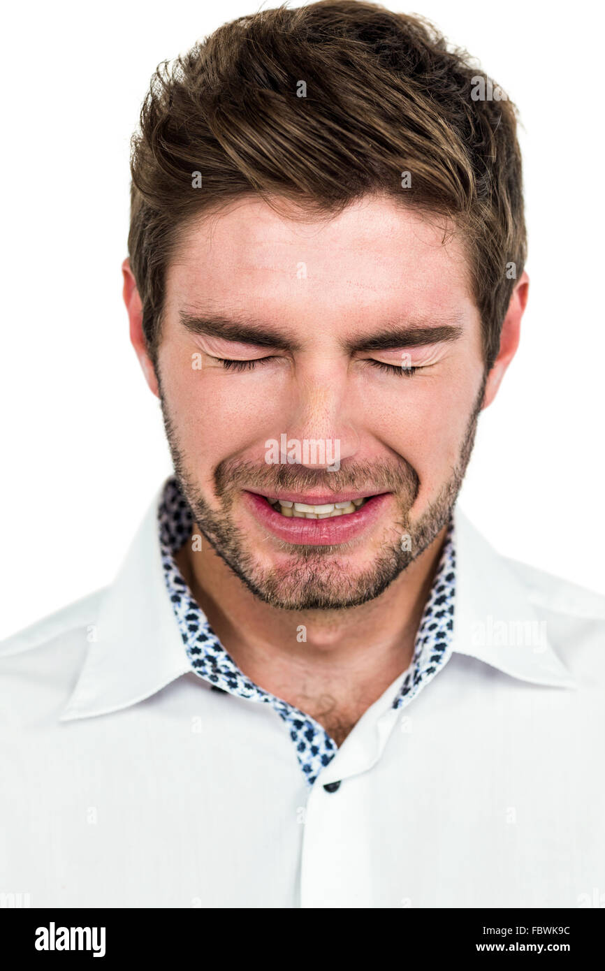 Close-up of crying man Stock Photo