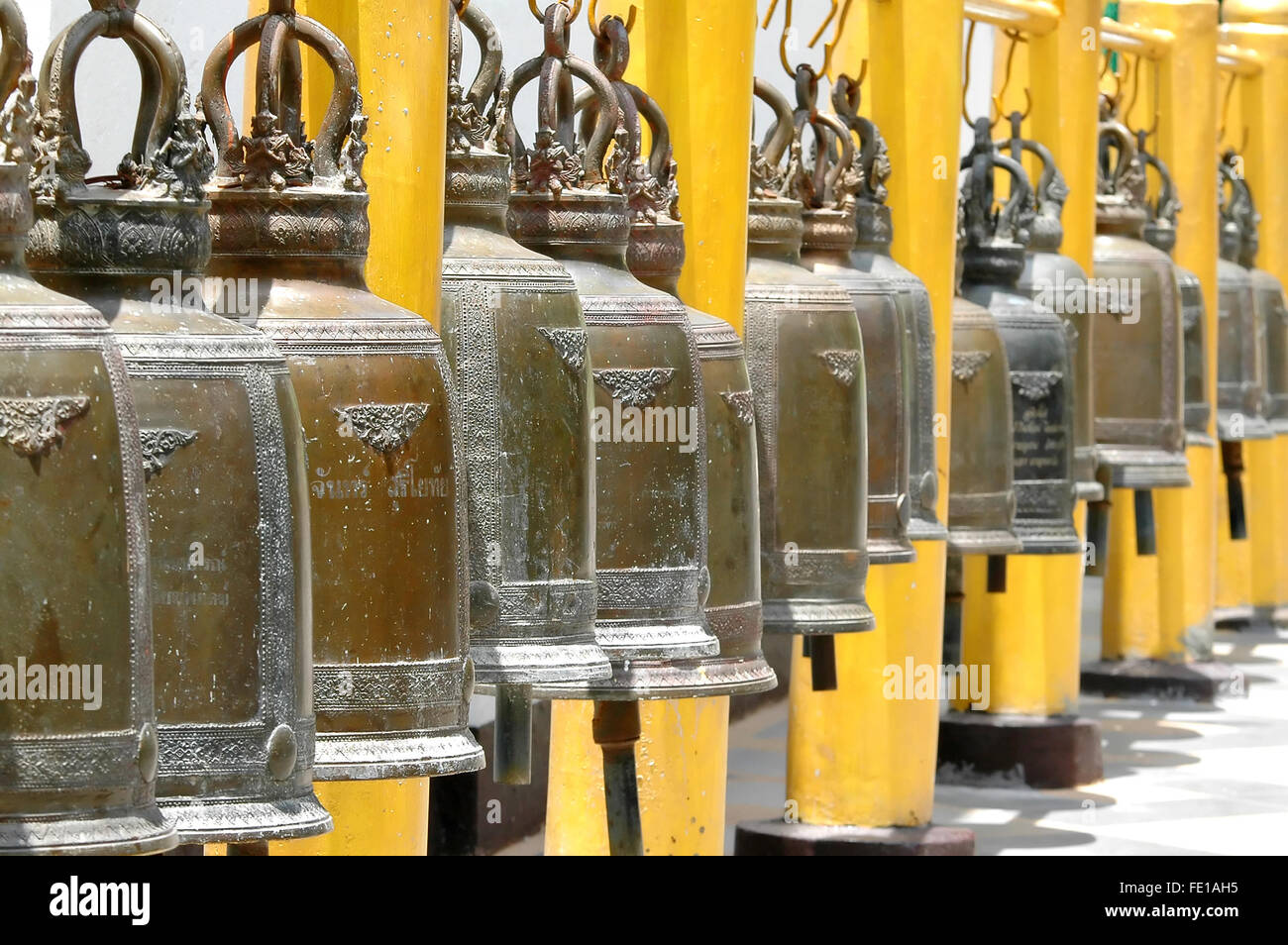 bell in temple Stock Photo