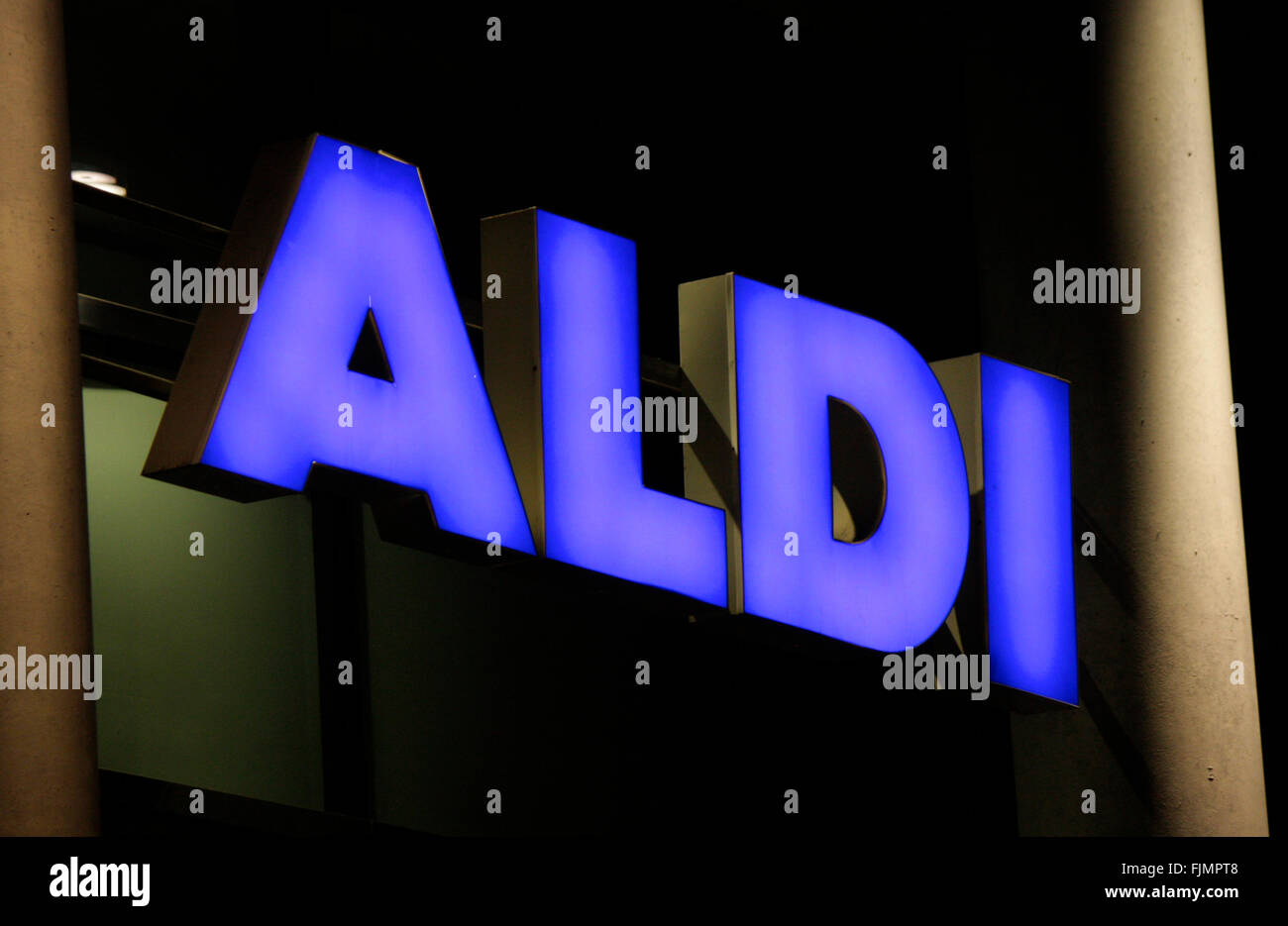 Markenname: 'Aldi', Berlin. Stock Photo