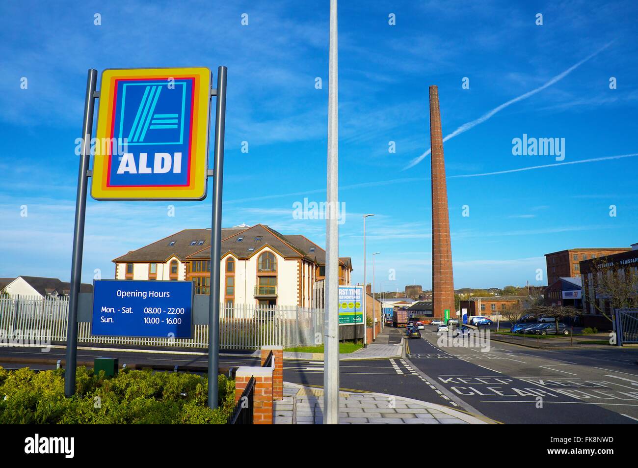 Aldi logo sign Stock Photo