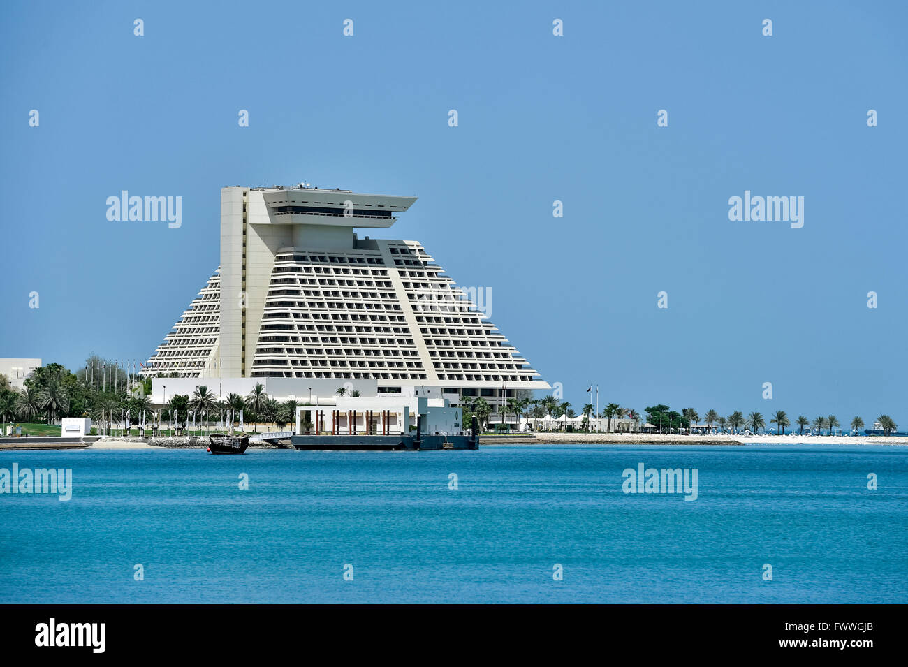 Sheraton Hotel in Doha, Qatar Stock Photo