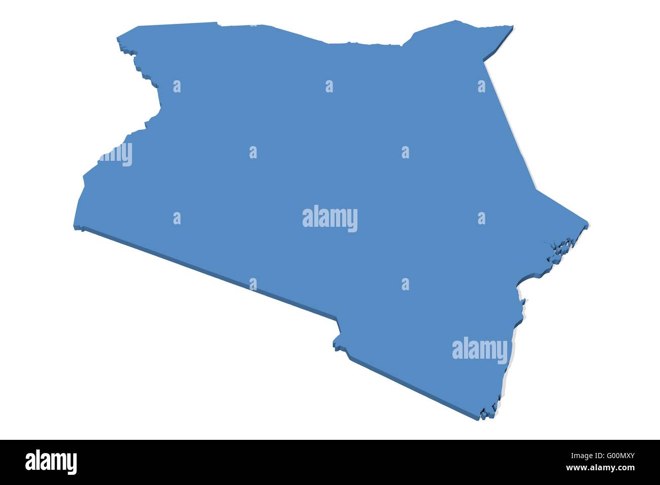 Kenya Map Stock Photo