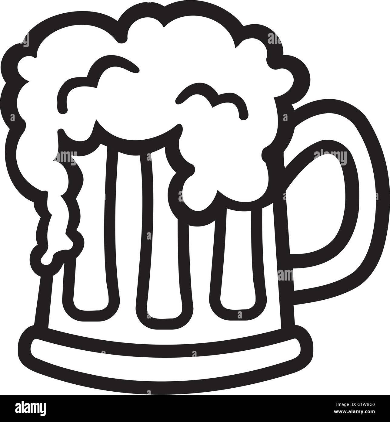 Cartoon Beer mug Stock Vector