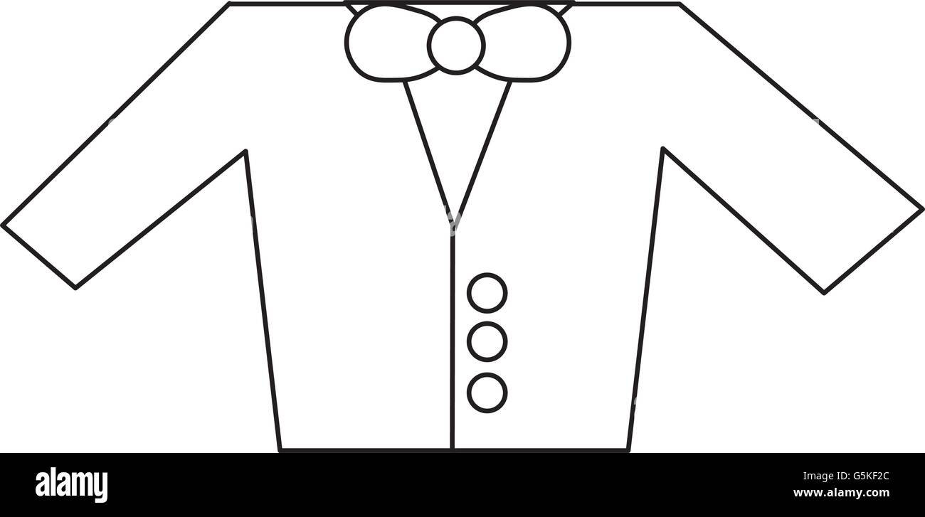 jacket with bowtie Stock Vector