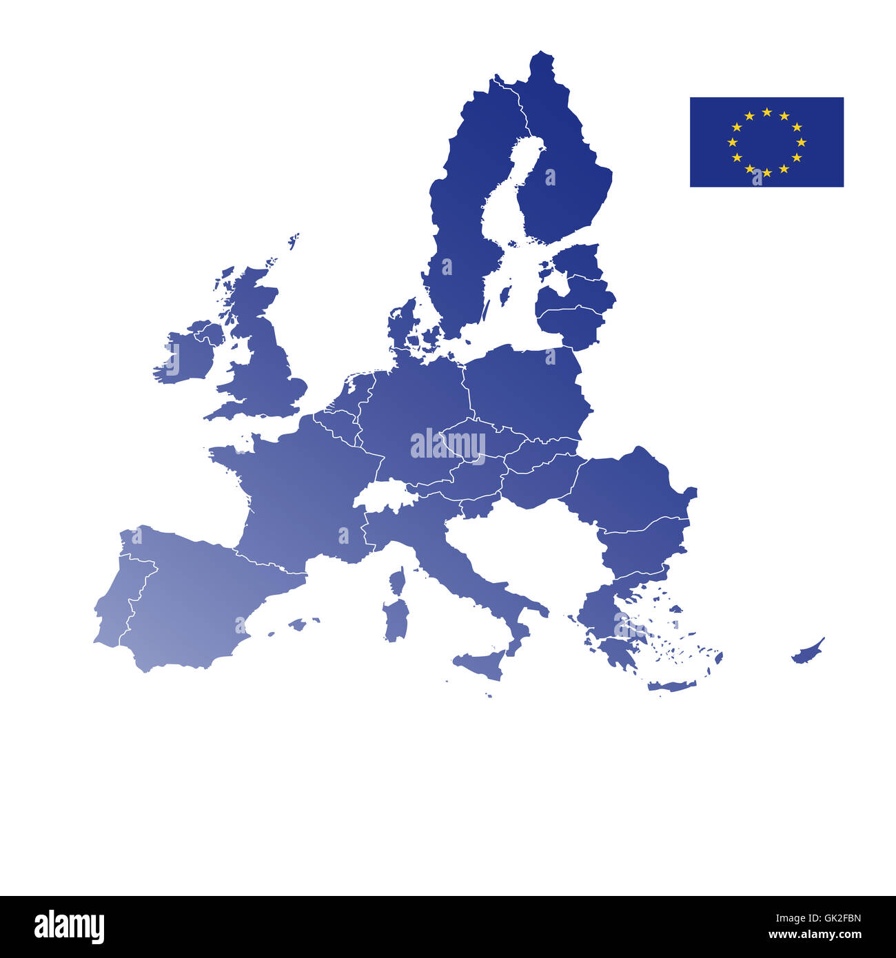 europe illustration map Stock Photo