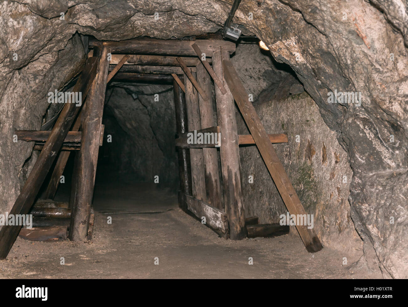 Underground tunnel entrance Stock Photo