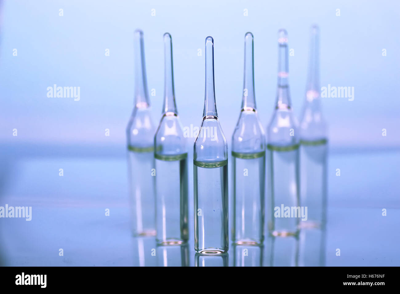 medical ampoules isolated Stock Photo