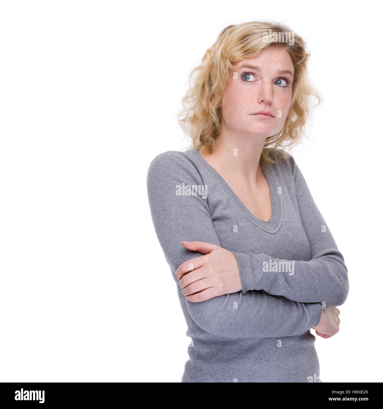 thoughtful young woman Stock Photo