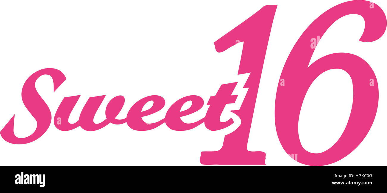 Sweet sixteen 16th birthday Stock Photo