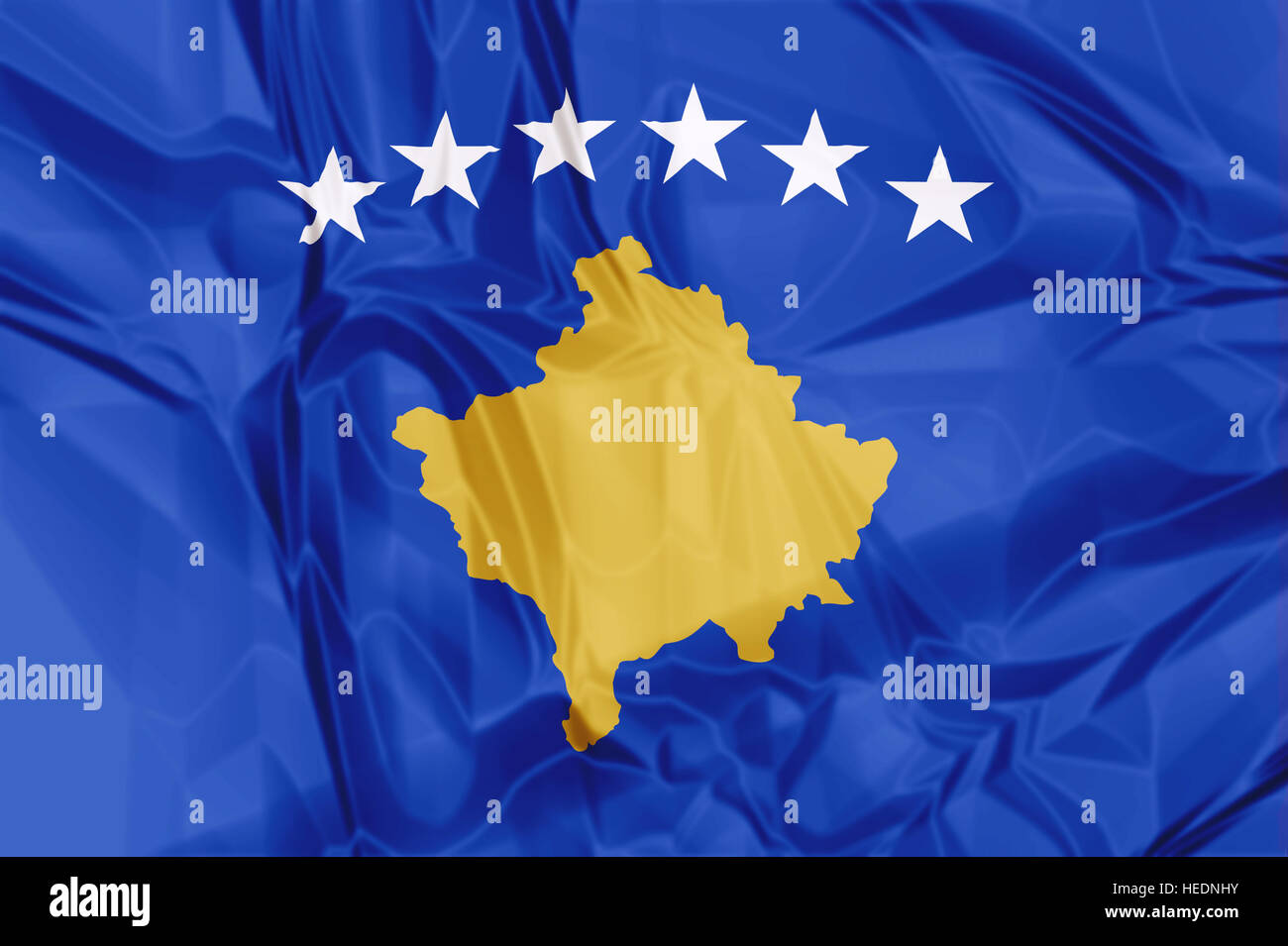 Flag of Kosovo Stock Photo