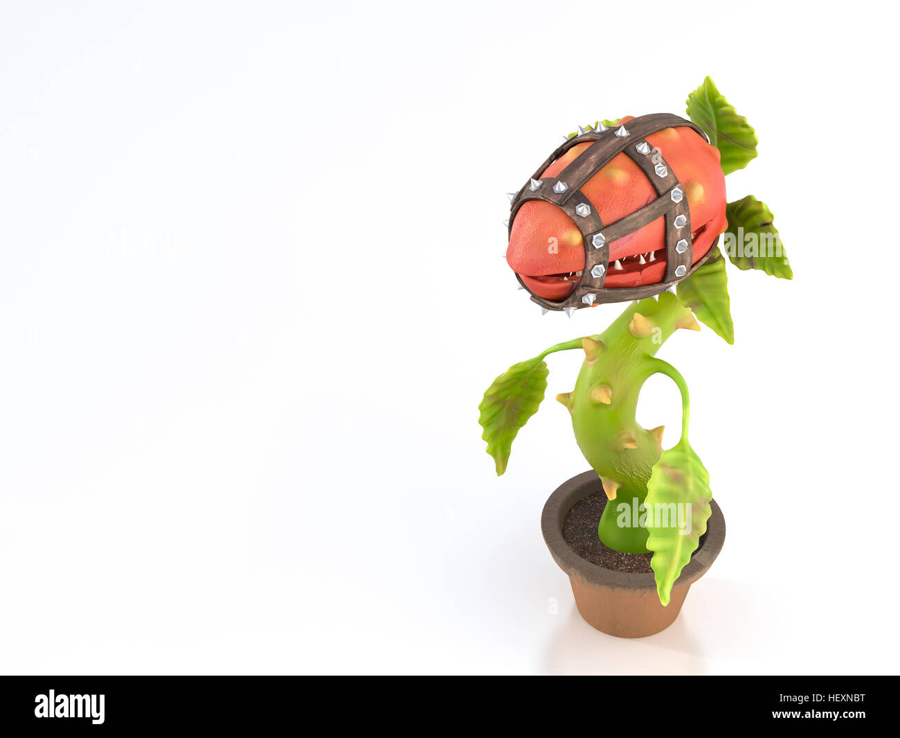 Carnivorous plant with muzzle Stock Photo