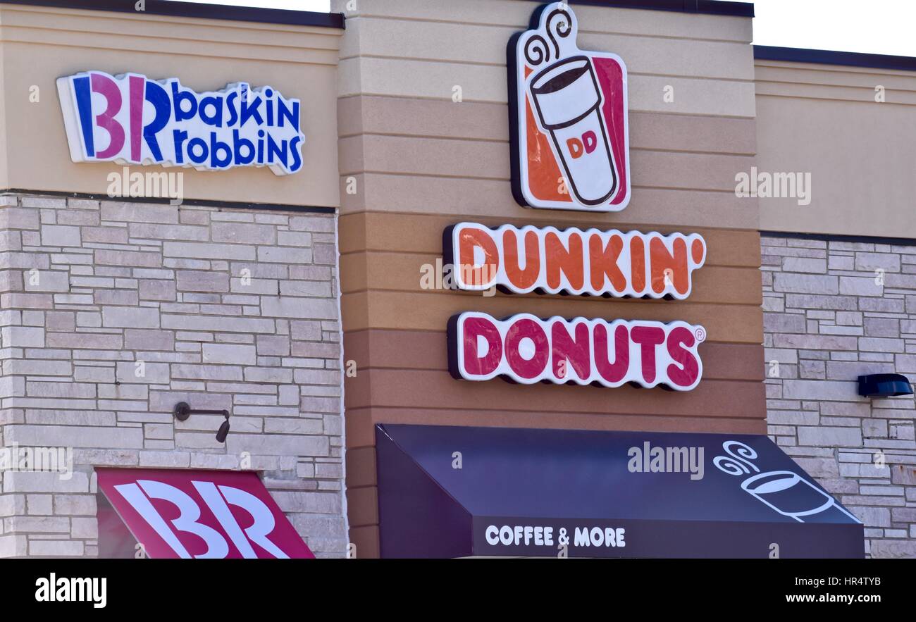 Dunkin' Donuts store front Stock Photo