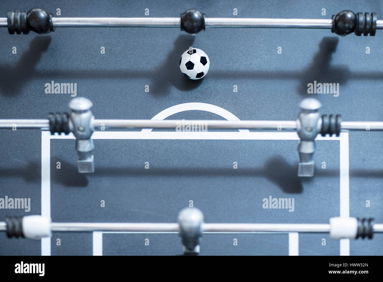 Foosball table, close-up Stock Photo