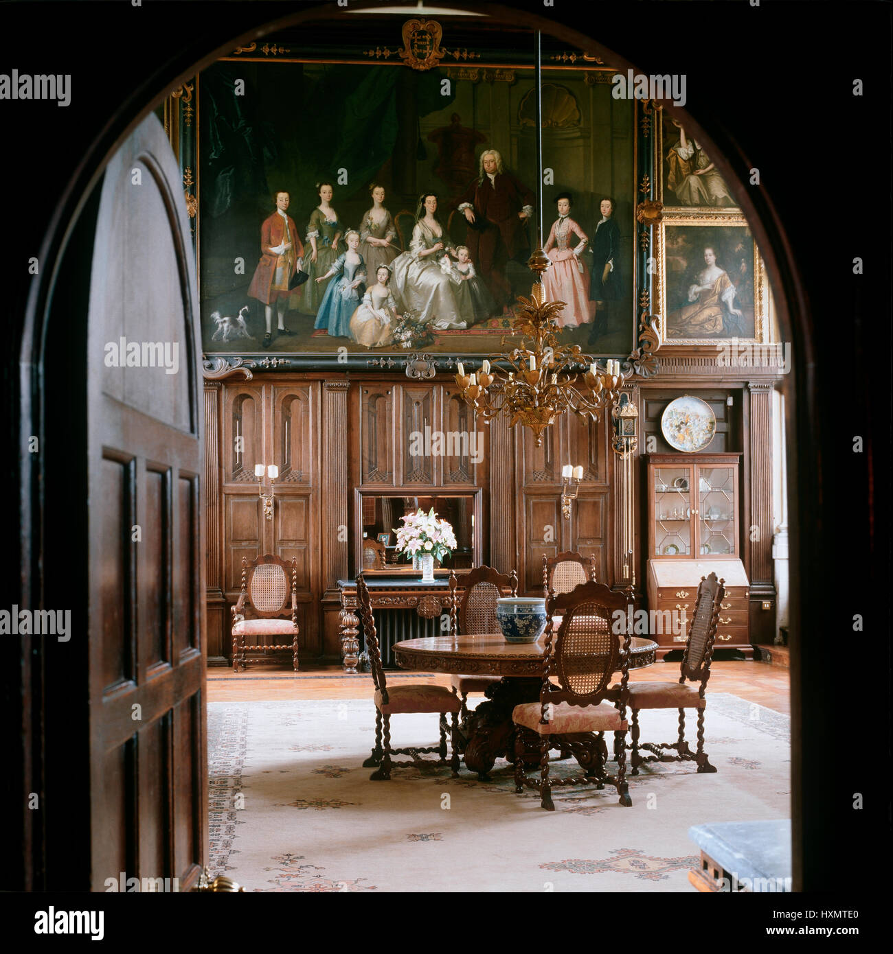 Victorian style dining room. Stock Photo