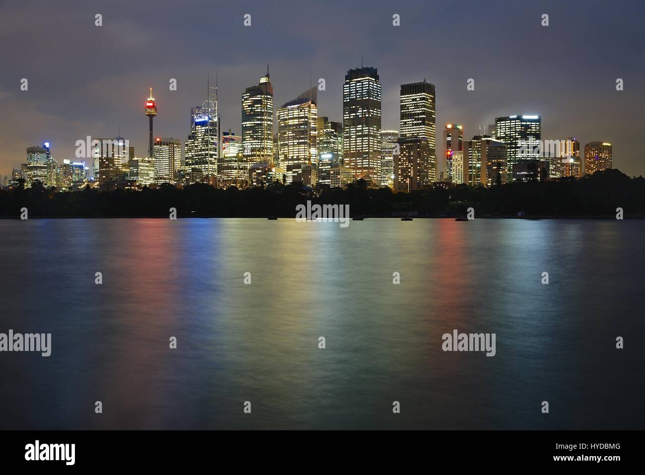 Sydney Night View Stock Photo