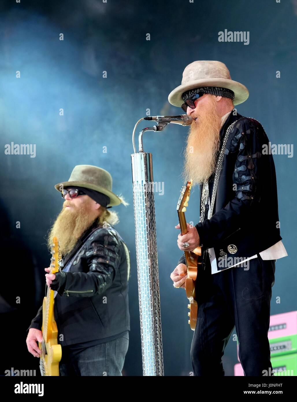 ZZ Top at Glastonbury Festival Stock Photo