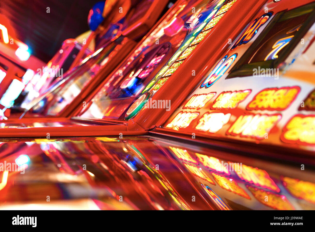 Games in amusement arcade Stock Photo