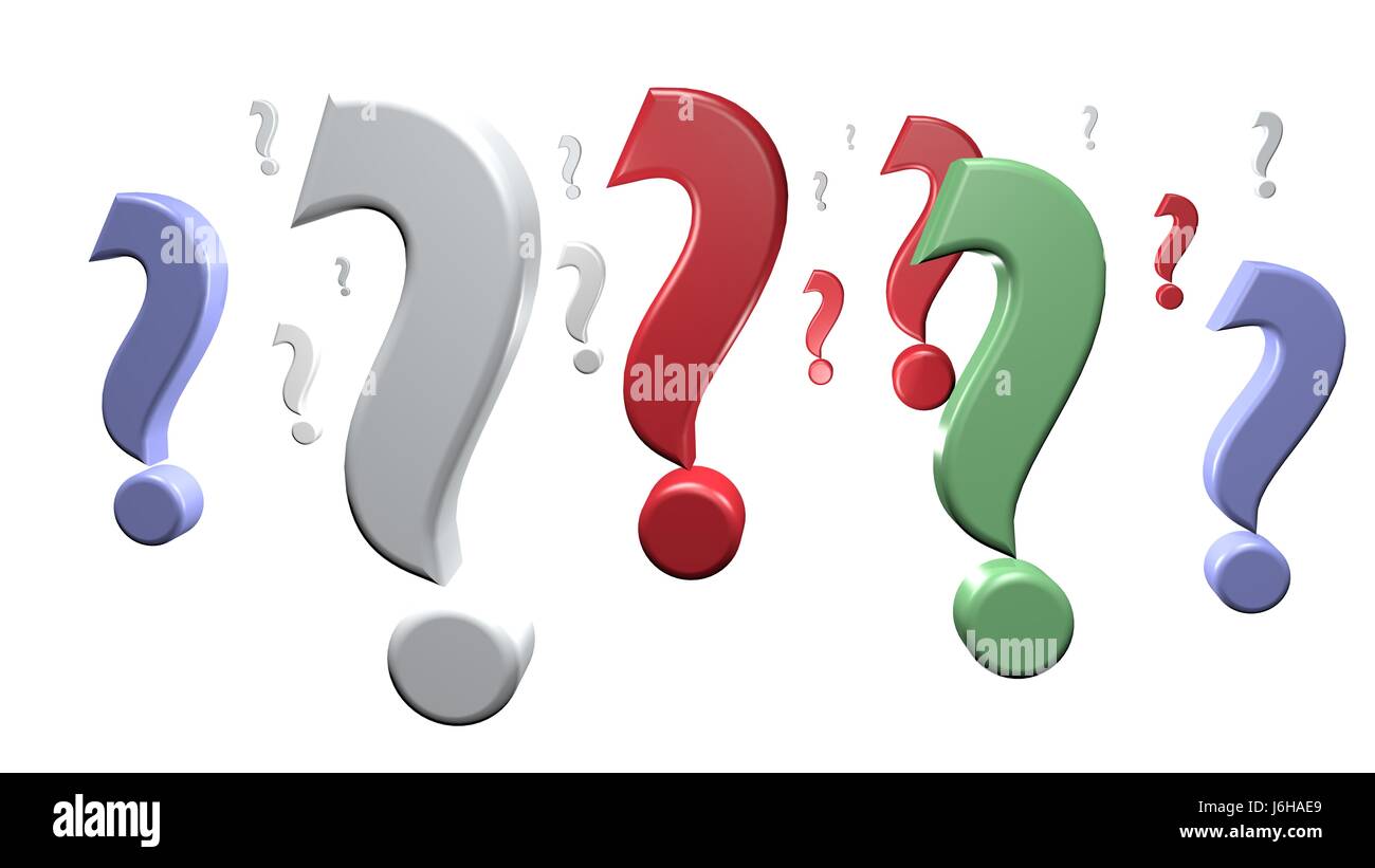 3d question mark Stock Photo