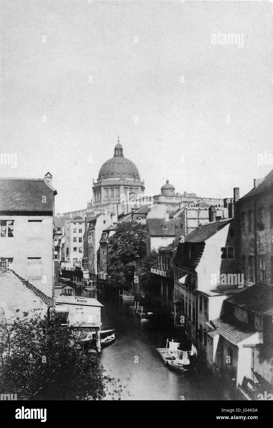 Mühlengraben, Berlin 1870 Stock Photo