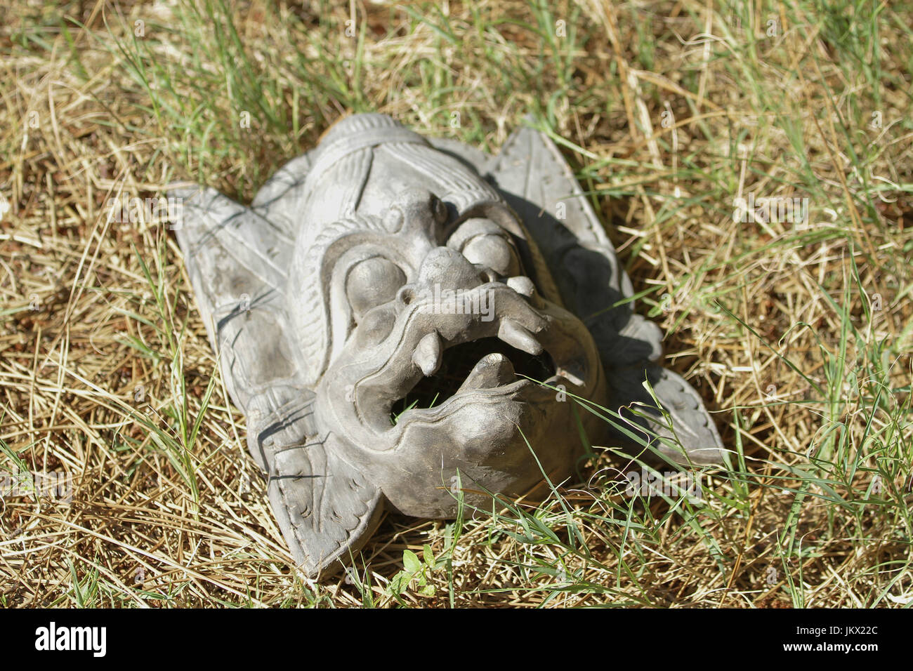 Wooden Old Mask Stock Photo