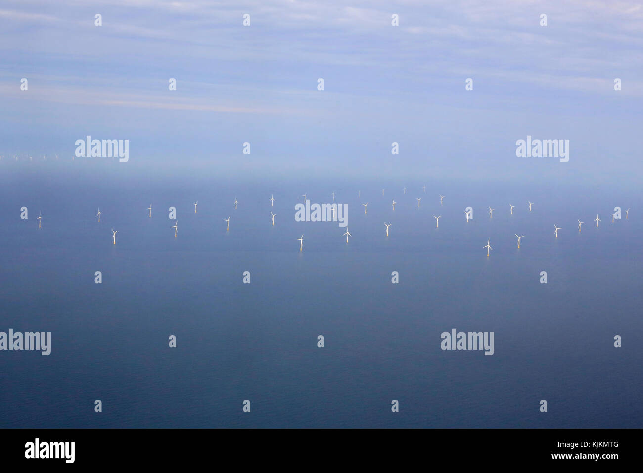 Off shore wind turbines. Stock Photo