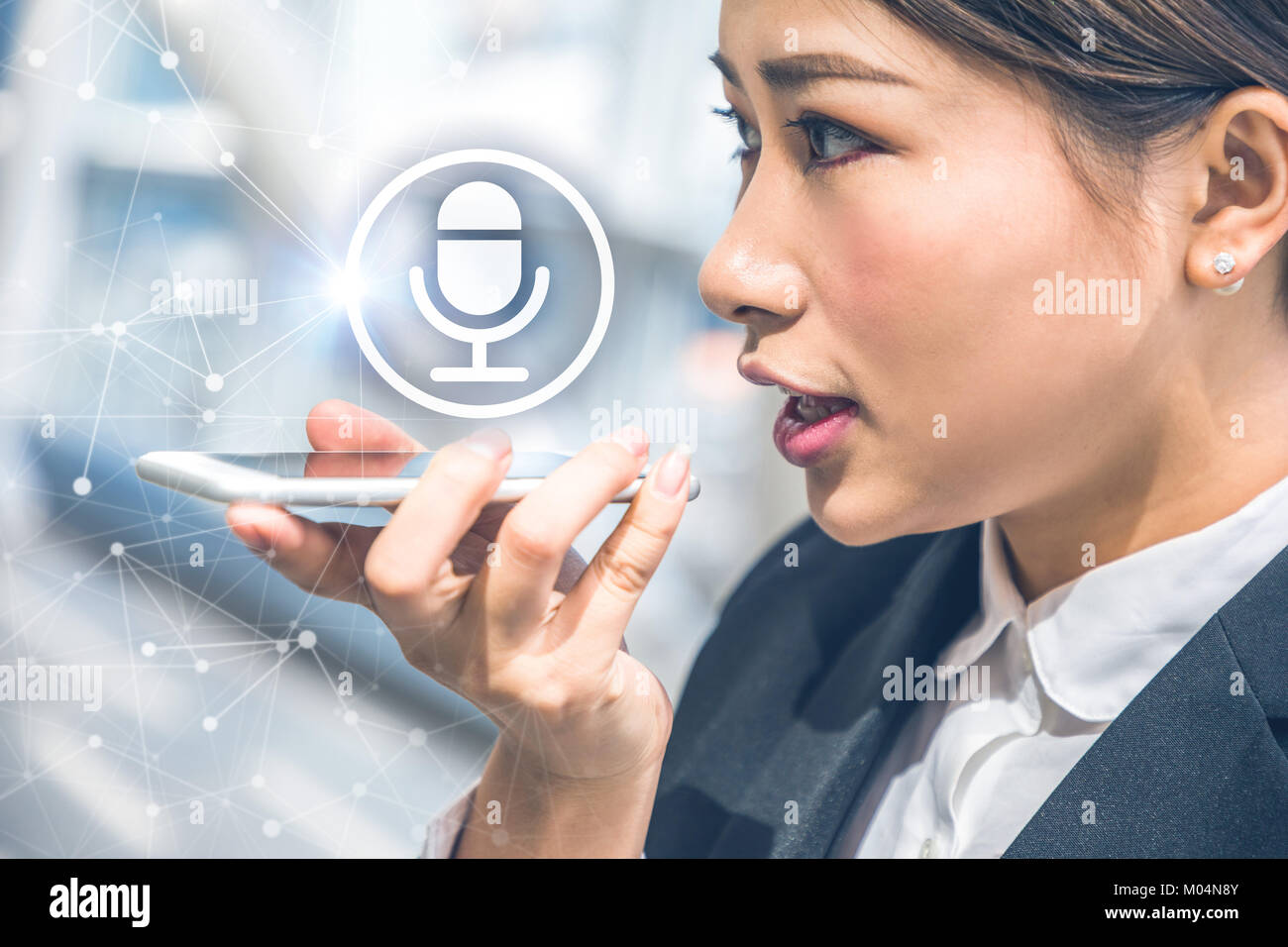 Voice recognition concept. Stock Photo