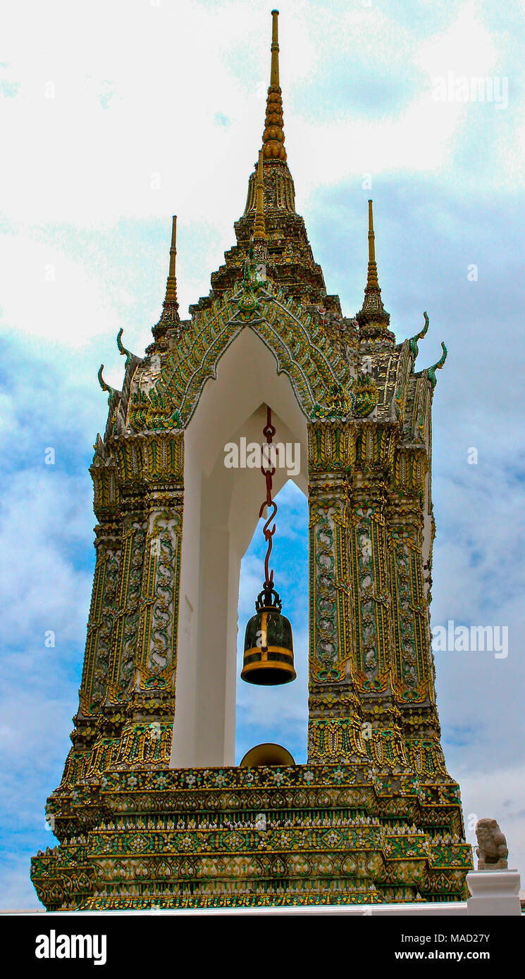 Thai temple bell-spire, Bangkok Stock Photo