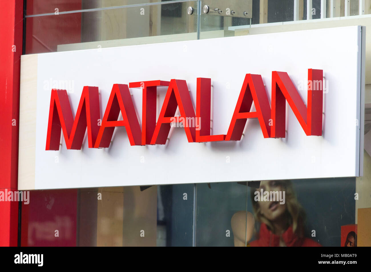 Matalan shop store sign logo. Stock Photo