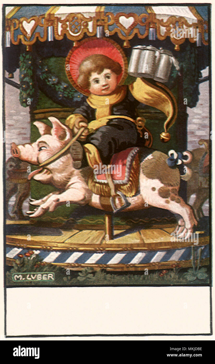 Pig Carousel Stock Photo