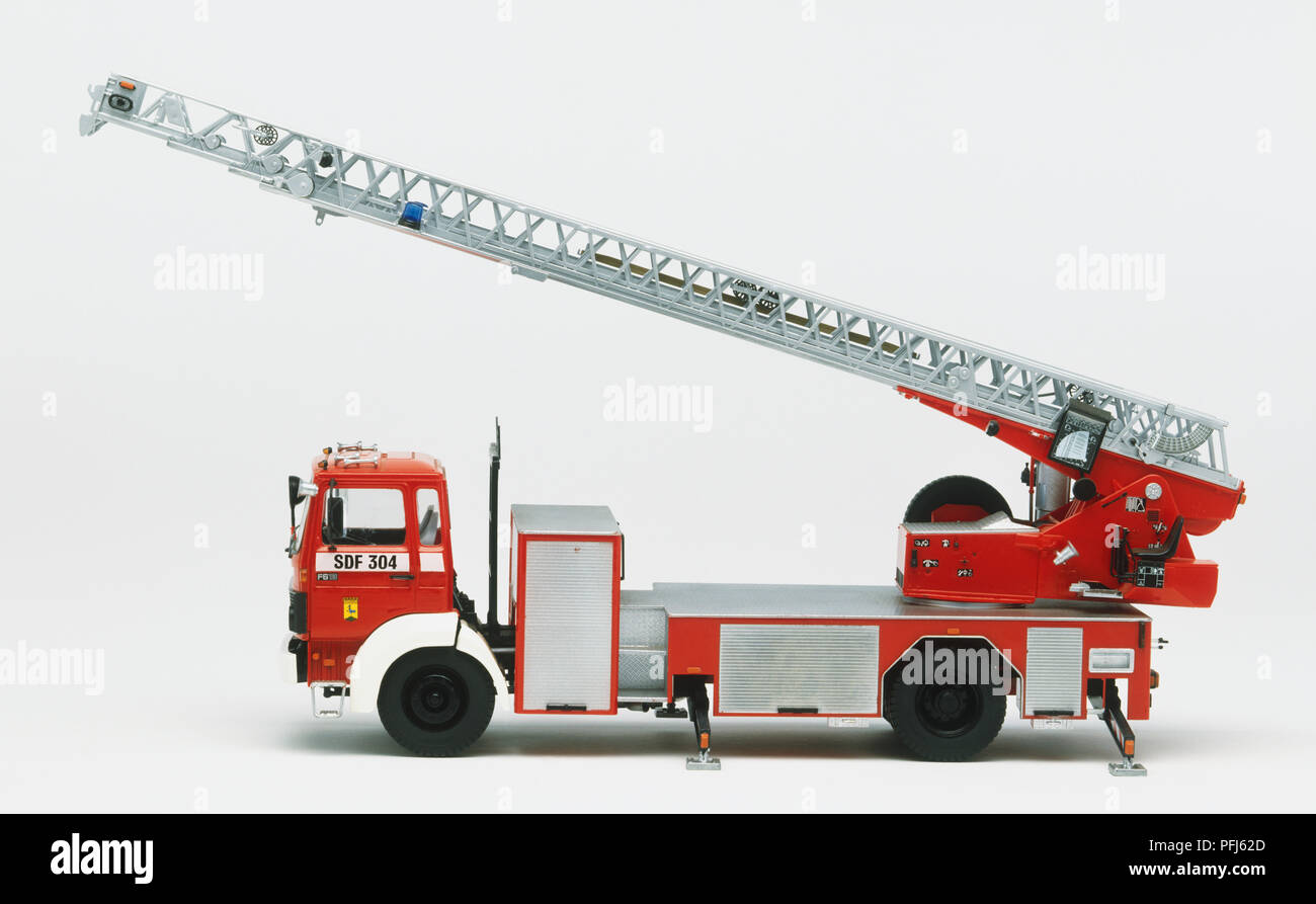 Toy fire engine Stock Photo