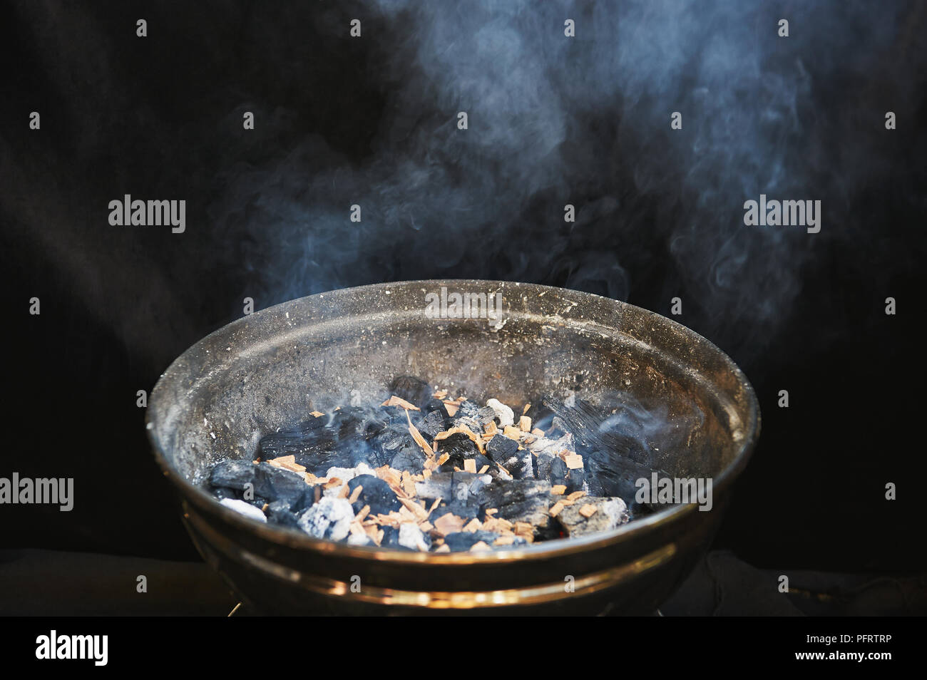 Smoking meat Stock Photo