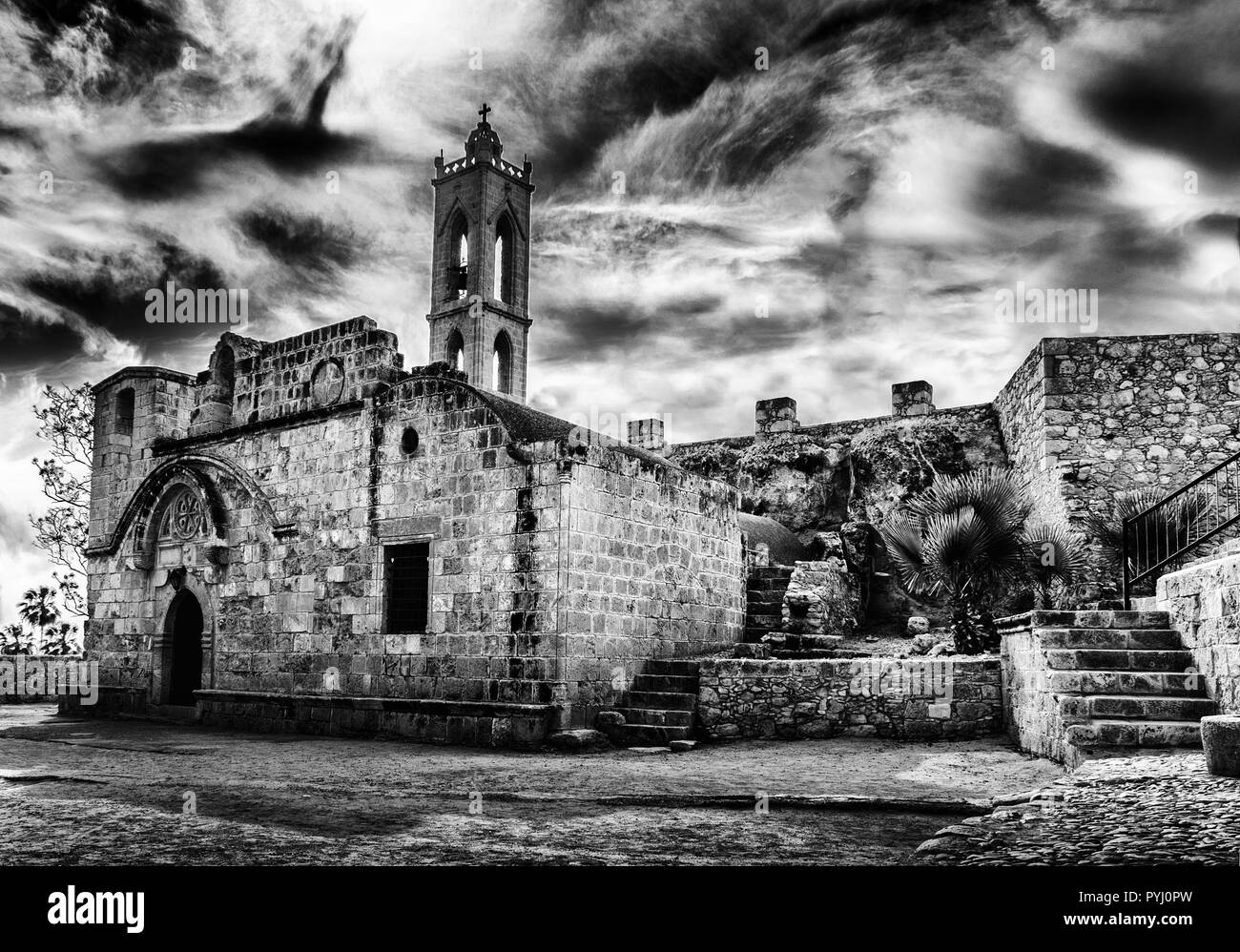 Ancient temple in Paralimni Stock Photo