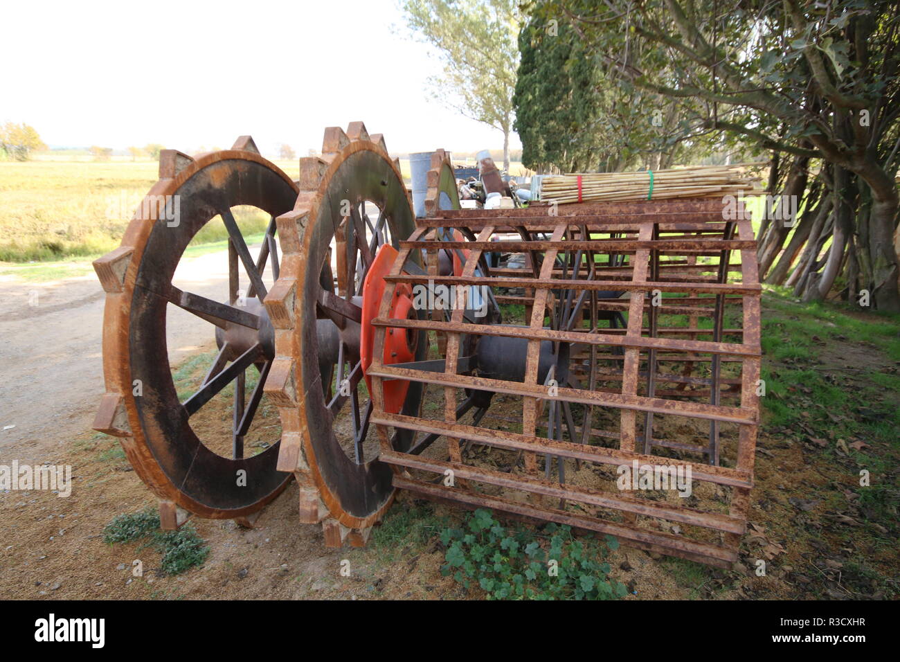 tractor wheels Stock Photo