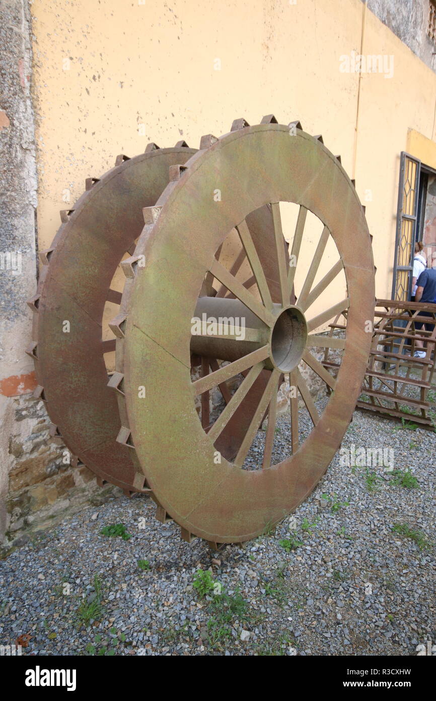 tractor wheels Stock Photo