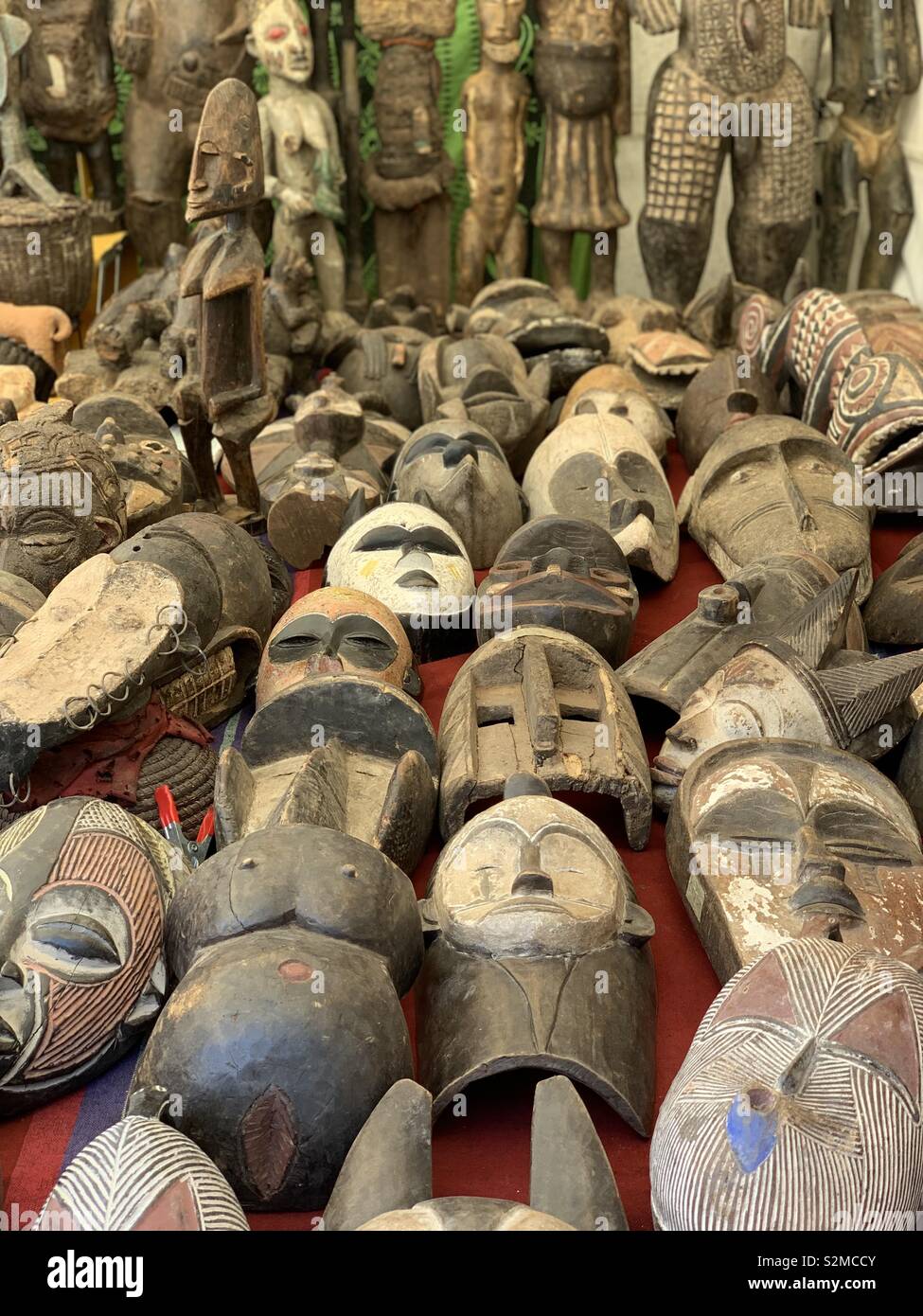 African traditional masks Stock Photo